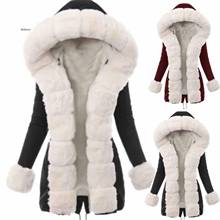 Winter Women Long Cotton Coat Faux Fur Jacket Thick Plush Wool Coat Female Hairy Overcoat Fluffy Warm Outerwear Plus Size 2024 - buy cheap
