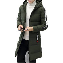 Casaco masculino de algodão com capuz, jaqueta estilosa para homens de inverno, quente e grossa com capuz, 2019 2024 - compre barato