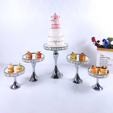 Suporte quadrado para bolo com eletrogalvanizado, decoração de bolos, decoração de festas de aniversário, casamento, sobremesa e cupcakes 2024 - compre barato