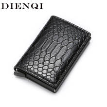 DIENQI Rfid Smart Men Wallets Money Bag Magic Trifold Mini Slim Wallet Male Small Leather Wallet Thin Snake Purses Vallet Walet 2024 - compre barato