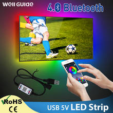 Bluetooth Музыка RGB Светодиодная лента 5 в USB ТВ Светодиодная лента SMD5050 5 м 1 м 2 м 3 м 4 м 0,5 м гибкая неоновая светодиодная лента для ТВ ПОДСВЕТКА 2024 - купить недорого