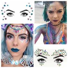 DIY Glitter Eye Sticker Diamond Face Jewelry Handpicked Eye Decoration Sticker For Festival Eyebrow Body Art Makeup Styling Tool 2024 - buy cheap