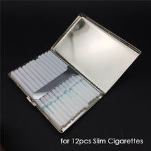 Estojo retrô de metal para cigarro, suporte portátil para cigarros e fumantes, 12 peças mm de comprimento 2024 - compre barato