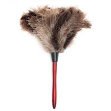 Антистатическая щетка для пыли из страусиных перьев, деревянная ручка, инструмент для очистки, бытовая щетка для пыли 2024 - купить недорого