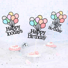 Cake Toppers DIY baby Girl Happy Birthday 1st Cupcake Topper Cake Flags Kids Boys Birthday Wedding Bride Party Baking Decor 2024 - buy cheap