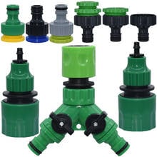 Conector de 1/4 "e 16mm, adaptador de válvula de 2 vias para mangueira de jardim, conexão rápida 2024 - compre barato