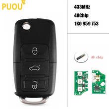 2 Button Remote Key DIY for VW/VOLKSWAGEN Beetle Bora Golf Passat Polo Transporter T5 1J0959753AG / HLO 1J0 959 753 AG 2024 - buy cheap