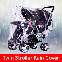 Stroller Accessories Double Stroller Rain Cover Tandem Stroller Raincoat Baby Weather Shield Universal Size Waterproof Windproof 2024 - buy cheap