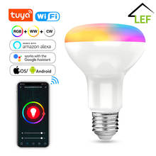 Bombilla LED inteligente Tuya, 15W, E27, WiFi, RGB, cambia de Color y 2700K-6500K, funciona con la aplicación regulable Alexa y Google Home 2024 - compra barato