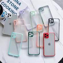 Camera Protection Bumper Phone Cases For iPhone 12 11 Pro XS Max XR X 8 7 6 6S Plus SE Translucent Acrylic Shockproof Cover Case 2024 - buy cheap