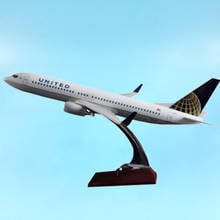 40cm B737-800 Big United Airlines Airplane Model Toys Aircraft Diecast Plastic Alloy Plane Gift for Kids Airliner Souvenir Show 2024 - buy cheap