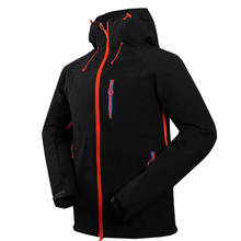 Men Soft shell jacket Outdoor climbing camping hiking Windbreaker outerwear Autumn Winter windproof waterproof warm hooded coat 2024 - buy cheap