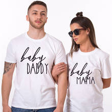 Couple Tshirt Baby Mama Daddy Gender Couples Matching Tee Pregnancy Announcement Summer Top 2024 - buy cheap