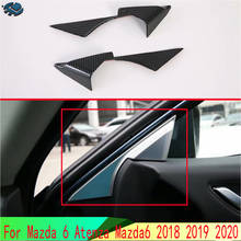 For Mazda 6 Atenza 2018 2019 2020 Car Accessories Carbon Fiber Style Interior Front Door Triangle Cover Trim A Pillar Trim 2024 - buy cheap