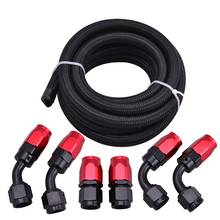 3 Meter AN10 10AN Nylon&Stainless Steel Braided Hose+AN10 Hose End Fittings Adaptor Kit Oil/Fuel/Water Hose Line 2024 - buy cheap