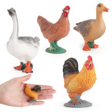 Mini Cock Hen Goose Duck Animal Model Chicken Figurine Miniatures Home Fairy Garden Decoration Accessories 2024 - buy cheap