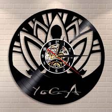 Zen Meditation Buddha Minimalist Align Om Yoga Studio Wall Clock Yourself Spiritual Yogi Vinyl Record Wall Clock Modern Design 2024 - buy cheap