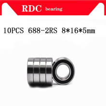 10PCS ABEC-7 688-2RS ABEC-9 688RS  688 2RS RS L1680 8x16x5 mm Miniature double Rubber seal Deep Groove Ball Bearing 2024 - buy cheap