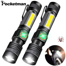 Multifunction Portable Flashlight With Cob Sidelight Lantern T6 Super Bright Magnetic Torch Waterproof Zoomable 4 Modes 2024 - buy cheap