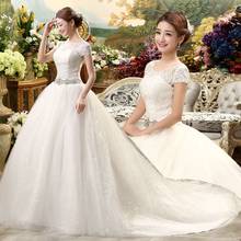 Роскошные свадебные платья невесты вышивка плюс размер со шлейфом Свадебное платье Свадебные платья принцессы 2024 - купить недорого