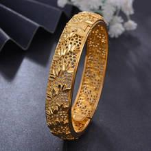 Wando 1pcs/lot Gold colour Bangles For Women/Girl Middle Eastern Jewelry Halloween Copper Bracelets Jewelry Gifts 2024 - buy cheap