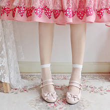 Japanese  Lolita Socks Soft Sister Maid Stockings Mesh Bowknot Korea of Socks Pink White Lolita Sock Gils Gift 2024 - buy cheap