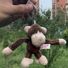 Brown Monkey Pendant Stuffed Plush Keyring, 5 Pcs Key holder / Keychain Gift Free Shipping 2024 - buy cheap