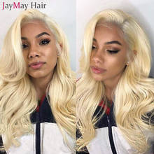 Jayway-peruca lace front 13x6, loira, 13x6, cabelo humano, brasileiro, ondulado frontal, pré-arrancado 2024 - compre barato