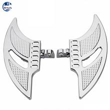 Adjustable Rear Passenger Floorboards Foot Pegs Pedal Chrome Fit For Harley Touring Softail Dyna Cross Bones Bad Boy Road King 2024 - buy cheap