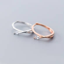 Hf jel simples minilist prata rosa anéis de ouro para mulher s925 prata esterlina anéis de noivado de casamento ajustável anel de presente da menina 2024 - compre barato