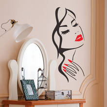 Обои красные ногти наклейки на стену для спальни девушки DIY домашний декор сексуальная женщина Маникюр Салон наклейки виниловые на стены наклейки WL93 2024 - купить недорого