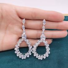 Fashion luxury Rhinestone geometric Pendant Earrings 2020 new drop shaped pendant earrings party jewelry gifts exquisite Earring 2024 - buy cheap