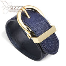SIZZZ-pulsera de cuero para mujer, brazalete sencillo de moda, regalo de cumpleaños, novedad de 2019 2024 - compra barato