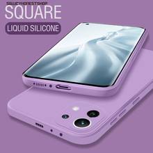 For Xiaomi Mi 11 Lite 10T Pro Case Square Liquid Silicone Case For Redmi Note 9 Pro 9S Note 8 Pro K30 40 Pro Matte Soft Cover 2024 - buy cheap
