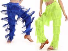 Nova chegada samba borla trajes de dança latina meninas salsa ballroom franja calças dança traje adulto vestido dança de salão 2024 - compre barato