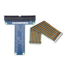 GPIO T тип модуль расширения плата адаптер с 40 Pin GPIO женский Радужный кабель для Raspberry Pi3/2 Модель B + 2024 - купить недорого