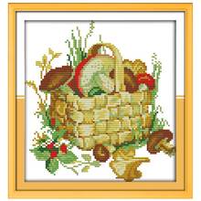 The mushroom basketcounted printed on the canvas  11CT 14CT DIY kit Chinese Cross Stitch embroidery needlework Set home decor 2024 - buy cheap