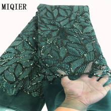 Miqier-tecido africano de renda zp021, vestido nigeriano com alta qualidade, tecido bordado com lantejoulas, cordão, renda, guipure 2024 - compre barato