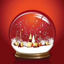 Snow Globe-Kit de punto de cruz para decoración del hogar, lienzo impreso de hilo de algodón, manualidades, bordado, 11CT 2024 - compra barato