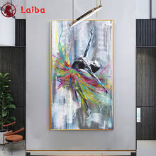 2021 round Diamond Painting Abstract art, dancing woman Full square Rhinestone of Picture Diamond mosaic Home wall decoration 2024 - buy cheap