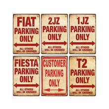 Parking Sign Vintage Metal Tin Plate Retro Iron Painting Wall Decoration Garage Poster Home Decor 20x30cm 2024 - buy cheap