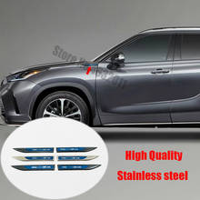 For Toyota Highlander Kluger 2011-2020 Stainless steel blue Car Side Badge Fender Emblem Cover Trim car styling accessories 2pcs 2024 - buy cheap
