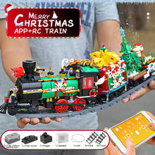 Mould King-construcción de un tren motorizado de invierno, 12012, juguetes de Navidad, 36001, modelo, bloques de construcción, educativo, regalo de Navidad 2024 - compra barato