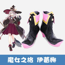 Disfraz de Manga de Anime para mujer, Cosplay de bruja errante: el viaje de Elaina, zapatos, botas, pelucas, disfraz de Elaina, traje de chica mágica para Halloween 2024 - compra barato