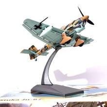 Diecast Alloy 1/72 Scale Germany WWII Airforce JU-87 Fighter Air Force Aircraft Plane Model AirlineToy Gift Display 2024 - buy cheap