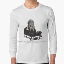 Camiseta de manga larga 100% de algodón puro, camisa de talla grande de Murder She wrow-vdc, de investigación policial Killer, 2024 - compra barato