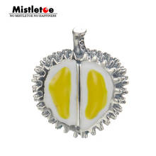 Mistletoe 925 Sterling Silver Enamel Durian Charm Bead European Jewelry 2024 - buy cheap
