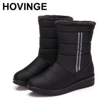 HOVINGE Women's Snow Boots Winter Female Casual Warm Shoes Fur Waterproof Upper Fashion Non-Slip Sole New Style Woman Snow Boots 2024 - buy cheap