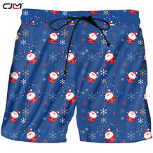 CJLM Hombre Nuevo Santa Claus Shorts 3D impreso de gran tamaño de ocio de los hombres divertidos pantalones cortos de Navidad proveedores 2024 - compra barato