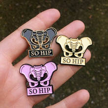 SO HIP Pastel Goth Gothic Skeleton Brooch Pins Enamel Metal Badges Lapel Pin Brooches Jackets Jeans Fashion Jewelry Accessories 2024 - buy cheap